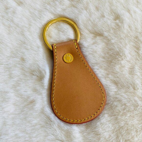 Dooney and Bourke Key Ring Fob Brown Leather - Picture 3 of 4